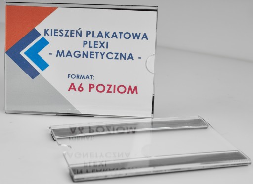 VRECKO NA PLAKÁT C PLEXI S MAGNETICKOU PÁSKOU 2X 19 MM - A6 ÚR.