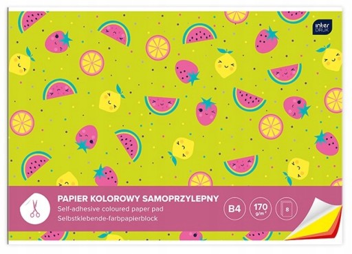 Zápisník zo samolepiacich farebných papierov INTERDRUK B4