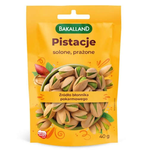 BAKALLAND Pražené, solené, nelúpané pistácie 40G