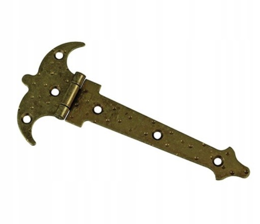 NÁBYTOKOVÝ záves 116,5x55mm dekoračný STAROŽITNÝ ZLATÝ