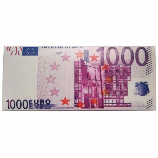 Čokoládová bankovka 1000 EUR, belgická čokoláda