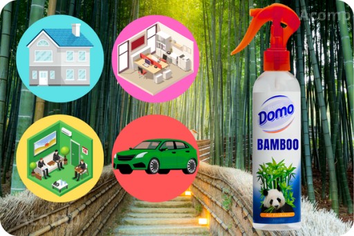 DOMO Bambusový osviežovač vzduchu do auta a domácnosti s prírodnou arómou