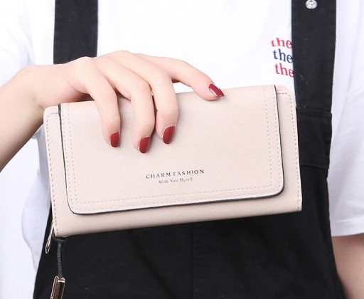 Veľká dvojitá dámska peňaženka s elegantným zapínaním