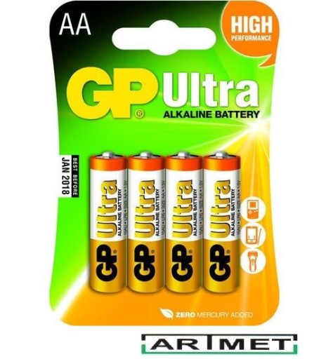 GP Ultra Alkaline LR06 1,5V AA batérie 6 ks.