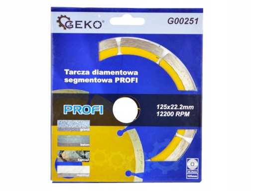 Diamantový kotúč 125mm GEKO G00251