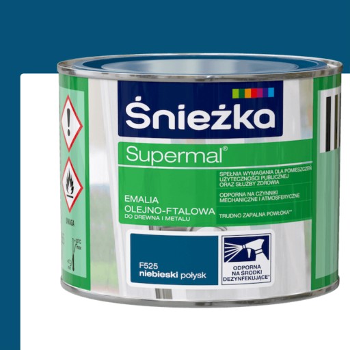 ŚNIEŻKA Supermal olejovo-ftalátový email GLOSS 200ml MODRÁ