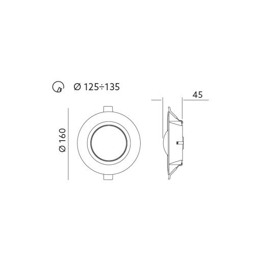 LED stropné svietidlo SATURN PT 9W 4000K