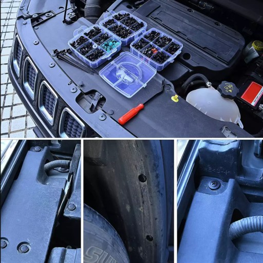 UNIVERZÁLNE KLOPY ŠPIČKY AUTOSPOJKY NA AUTOČALÚNENIE SADA 500 EL