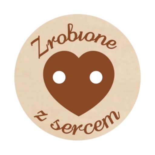 Gombíková ozdoba VYROBENÁ SRDÍČKOM, stredný dekor