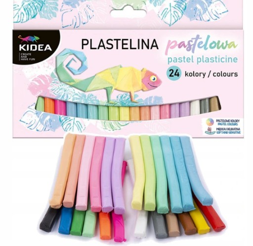 Pastelová plastelína 24 farieb NOVINKA!!! KIDEA