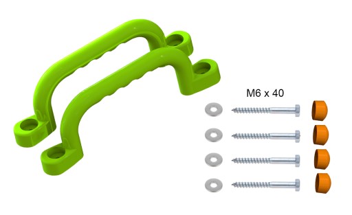 SLNKO - IHRISKO RÚČKY 240 mm - 2 ks SO SKRUTKAMI LIME OG