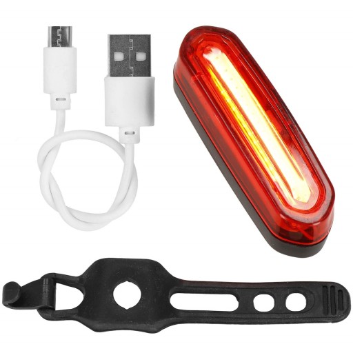 ZADNÁ BICYKLOVÁ LAMPA USB LED PRE ZADNÉ VÝKONNÉ OSVETLENIE NA BATÉRIU BICYKLA