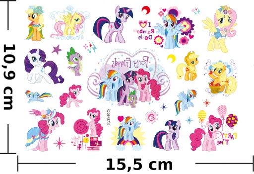 Umývateľné tetovanie pre deti PONY HORSES CG073
