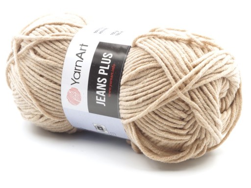 Priadza Jeans Plus YarnArt, béžová farba 87
