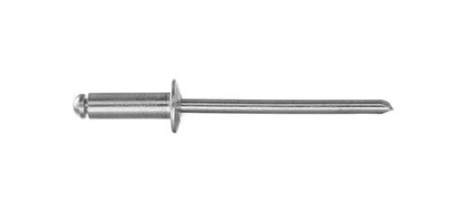 Hliníkový nit s plochou hlavou, priemer 4x8 mm, 100 ks.