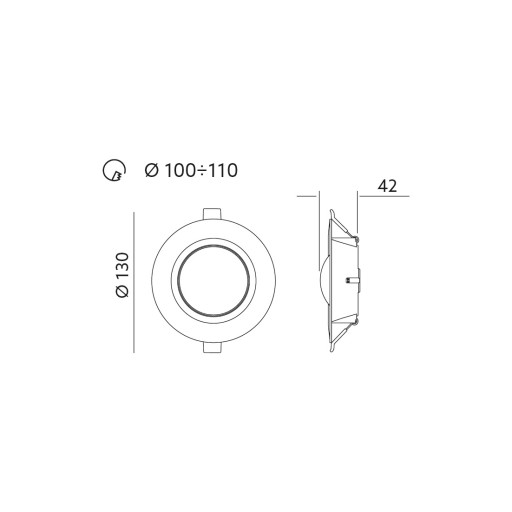 Zapustené stropné osvetlenie, 6W LED svietidlo