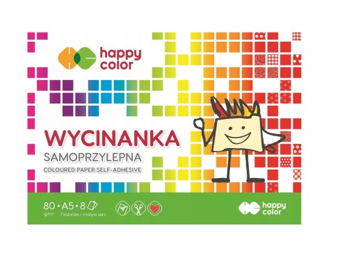 SAMOLEPIACI VYSTRIHOVACÍ BLOK HAPPY FARBA A5/8K