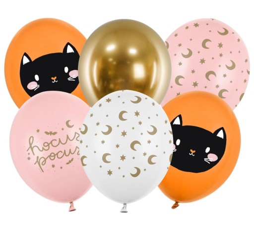 HOCUS POCUS balóny HALLOWEEN dekorácie 30 cm 14 palcov sada 6 ks
