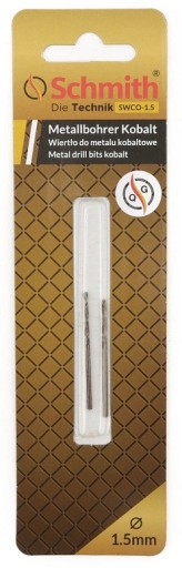 SCHMITH KOBALTOVÝ VRTÁK KOVOVÝ VRTÁK 1,5mm 2ks SADA PRE LIATINU