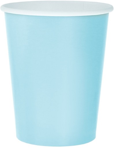 Svetlomodré papierové poháre 270 ml 14 ks.