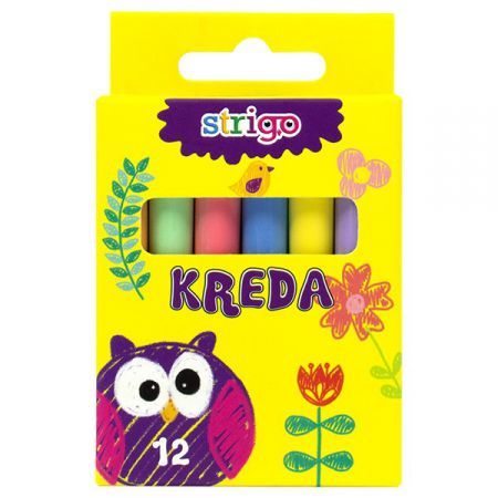 BEZPRACHOVÁ FAREBNÁ CHALK - 12 kusov STRIGO