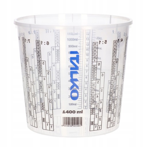10x hrnček NA MIEŠANIE FARBY S ODSTUPŇOVANÍM 1400ml