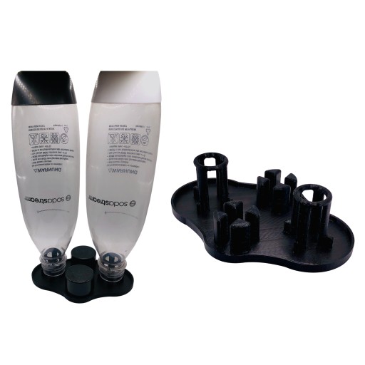 Odkvapkávač na 2 fľaše pre Sodastream, Brita, Philips carbonator, Black