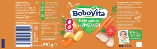 BoboVita večerná kytica zeleninová s kuracím mäsom 190g