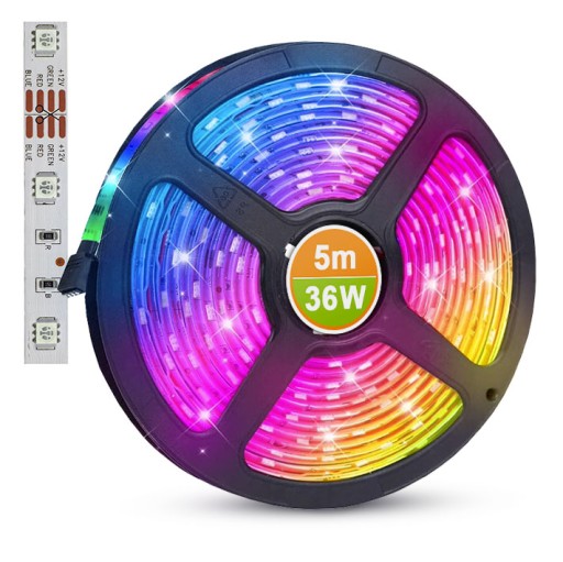 RGB LED pásik 30 SMD5050 12V 5m IP20 30041