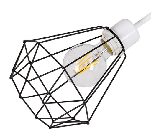 KOVOVÉ drôtené tienidlo pre žiarovky E27 LOFT DIAMENT