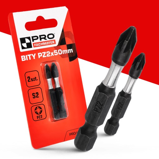 Nárazový bit PZ2 Nárazový bit 50mm | Nárazový bit pre skrutkovač 2 ks.