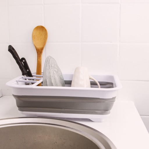 SKLADACÍ SILIKÓNOVÝ ODVOD NA SUŠENIE RIADU NA TANIERE A POHÁRE