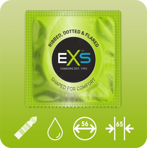 EXS Rebrované bodkované kondómy 3