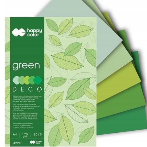 DECO BLOCK TECHNICKÝ FAREBNÝ PAPIER zelený A4