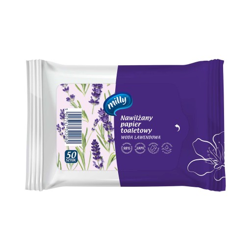 Milly hydratovaný toaletný papier Levanduľa 50 ks.