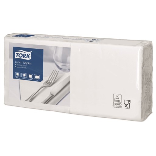 Tork 477149 - Obedové obrúsky, 2w, 1/4, biele