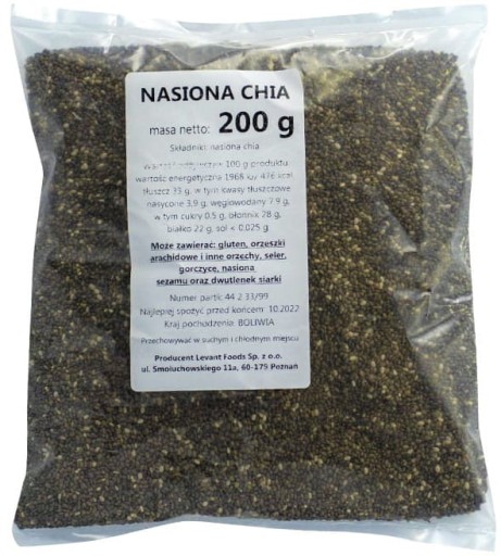 Chia - Semená šalvie španielskej BIO 200 g Naturavena