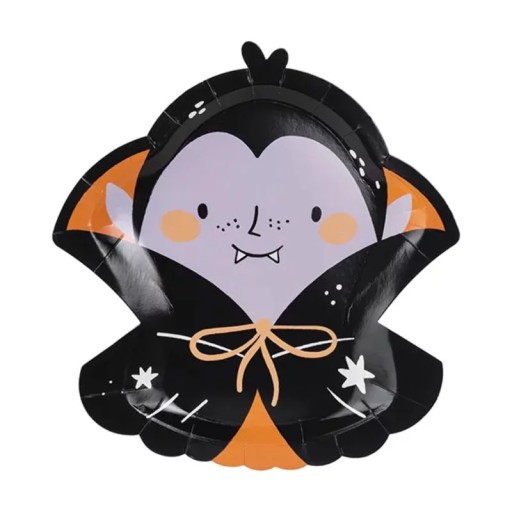 Halloweenske papierové TANIERE Dracula 6 ks