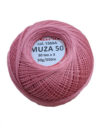 Cordonka MUZA 50 ARIADNA 550m/50g 1569A špinavá ružová