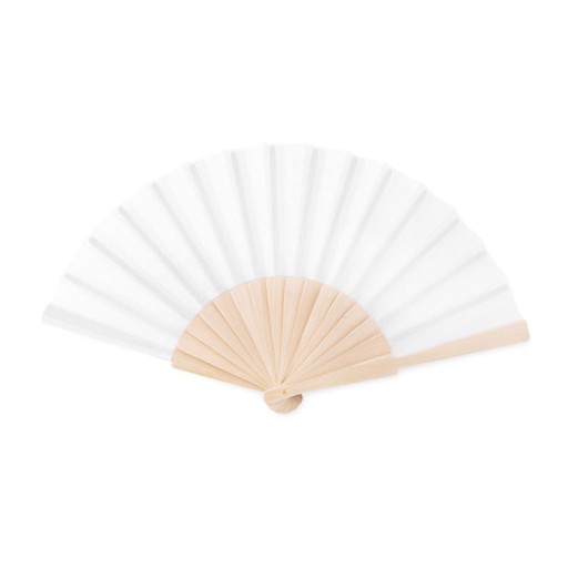 DREVENÝ VENTILÁTOR Veľký 41cm Elegantný Biely