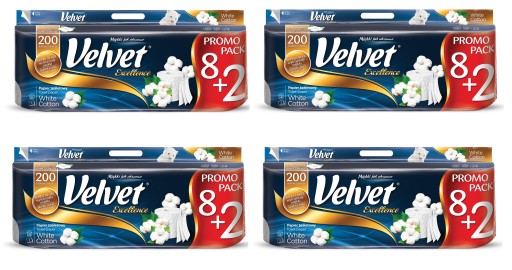 VELVET EXCELLENCE TOALETNÝ PAPIER 8KS BIELY ELEG