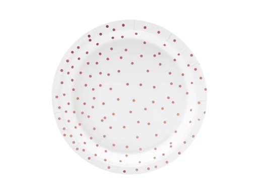 Dot taniere biele 18cm (1 balenie / 6 ks) Party Deco