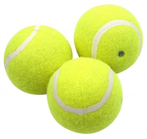 Tenisová loptička pre psov, 3 ks, pláva, vŕzga, 6 cm