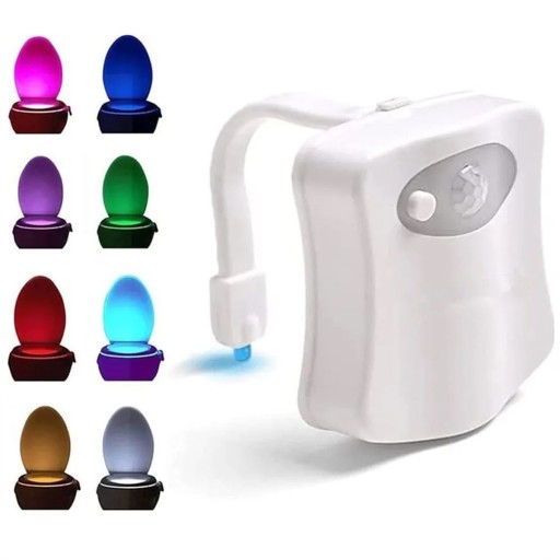 ZD68 RGB LED LAMPA PRE POHYBOVÝ SENZOR TOALET PRE POHODLIE NA WC