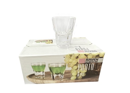 Poháre na likér, poháre na vodku, Hoodooart, transparentné, 60ml, 6 ks.