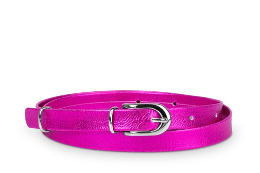 Klasický dámsky opasok z fuchsiovej kôry, 1,5 cm