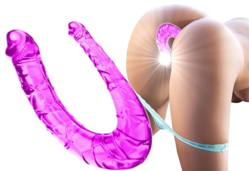 RUŽOVÝ DILDO DVOJITÝ ANÁLNO-VAGINÁLNY PRENIK