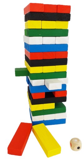 WOBKING TOWER FAREBNÁ DREVENÁ SPOLOČENSKÁ HRA VEŽA