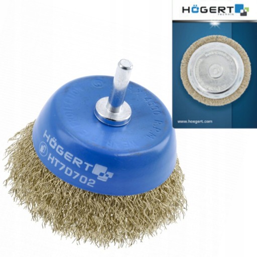 HOGERT PREDNÁ KEFA NA VŔTAČKU, MOSADZ, 75mm