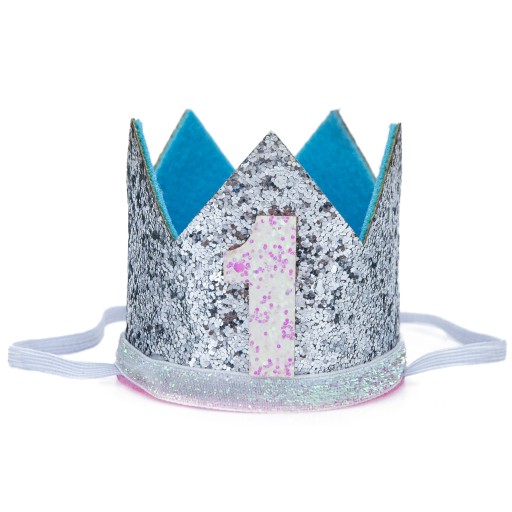 K prvým narodeninám Crown čelenka ANNIVERSARY strieborná 1